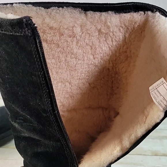 Ugg Avondale 3330 Studded Black Suede Sheepskin Lined Boots Size US‎ 6 - Picture 7 of 10